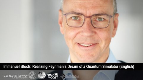 Zoom Lecture by Prof. Immanuel Bloch about the basic principles of quantum physics, given at the "60 years of the laser and the international day of light" celebration an MPQ.