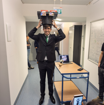 Petar Bojović after his PhD defense on October 21. Dr. Petar Bojović