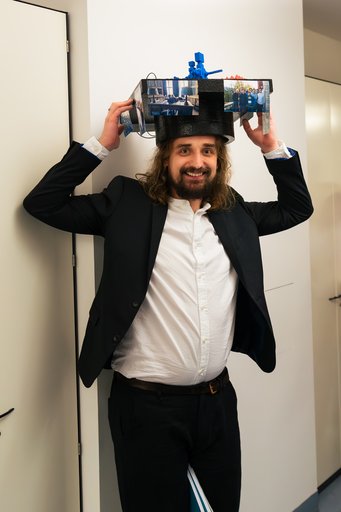 Robin Eberhard after his PhD defense on December 10. Dr. Robin Eberhard