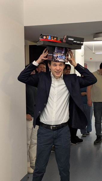 Maximilian Ammenwerth after his PhD defense on March 9. Dr. Maximilian Ammenwerth